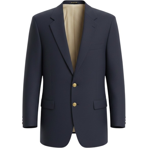 Wentworth Other - Wentworth Blazer Mens 48R Navy Blue Gold Crest Button 2-Button Sport Coat